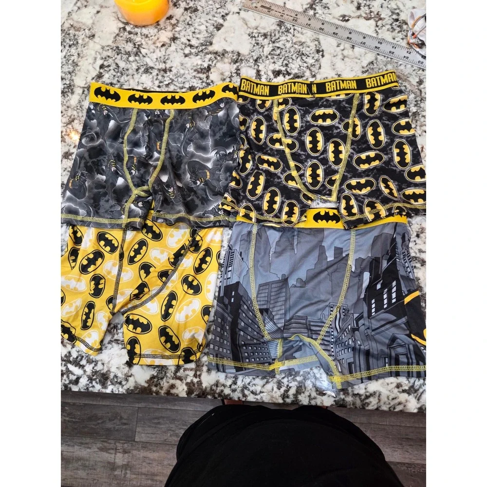 Batman Boys Boxer Briefs‎ 4-Pack Size M 8 DC Comics Underwear Yellow Black Grey